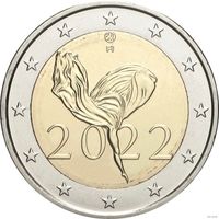 2 евро 2022 Финляндия 100 лет национальному балету  UNC из ролла