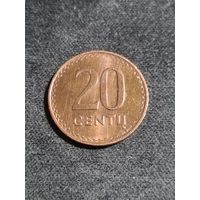 Литва 20 центов 1991