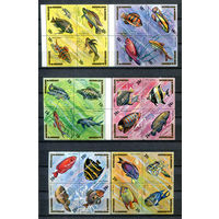 Бурунди - 1974г. - рыбки - 24 марки - полная серия, MNH [Mi 1085-1108]. #3-Bu-Z-1-25