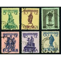 Памятники Варшавы Польша 1955 год 6 марок