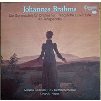 Brahms, Marjana Lipovsek, RTL Sinfonieorchester – Die Serenaden fur Orchester / Tragische Ouverture / Alt-Rhapsodie. 2LP
