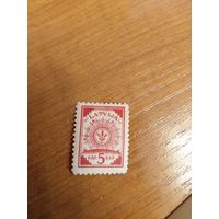 1918 Латвия Мих 2 тип 3 на белом поле топографической карты искусство культура чистая клей наклейка (2-2)