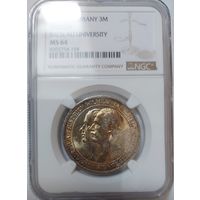 3 марки 1911 Пруссия Университет Бреслау MS-64 NGC