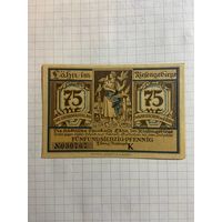 75 пфеннингов (нотгельды) г. Германия.