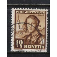 Швейцария 1942 В пользу фонда поддержки прав и потребностей швейцарских детей и молодежи Девушка из Аппенцель Ауссерроден #413