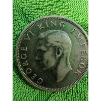 Флорин Новая Зеландия 1937, серебро