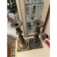 Подсвечники латунные, Российская империя продаются парой. С рубля.