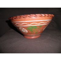 Старинная керамическая миска,керамика,глазурь.