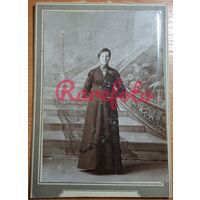 1910-е Кабинет-портрет дама в платье студийное фото типажи ретро