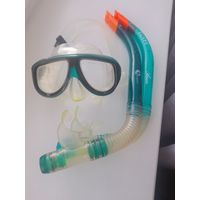 Маска и трубки для подводного плавания. Хороший набор из Египта, закалённое стекло.