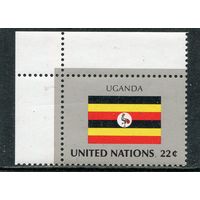 США. ООН Нью-Йорк. Флаг Уганды