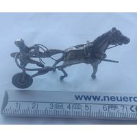 Статуэтка-миниатюра "Наездник" серебро (Западная Европа)