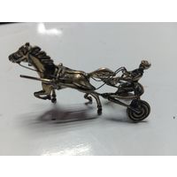 Статуэтка-миниатюра "Наездник" серебро (Западная Европа)