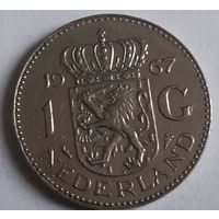 Нидерланды 1 гульден, 1967