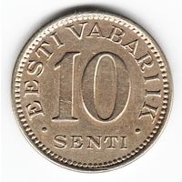 Эстония 10 сентов 1931 г. Ni-Lt