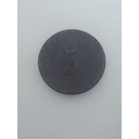 Германия 5 пфеннигов  1912 года . F
