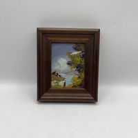 Миниатюрная картина маслом Горный пейзаж. Италия. 3753