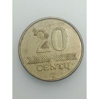 Литва 20 центов 2008 года .