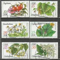 ГДР. Цветы. 1978г. Mi#2287-92. Серия.