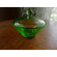 Сахарница. Зеленое стекло