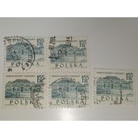 Польша 1965 посвященная 700-летию Варшавы.  На марке изображен Национальный театр (Teatr Narodowy), который располагался на площади Красинских в конце XVIII -начале XIX веков.