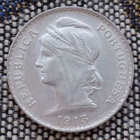 Португалия 50 сентавос 1913 года, UNC. Серебро! Сторгуй за свою цену, предложи обмен! Y