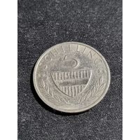 Австрия 5 шиллингов 1984