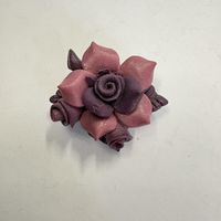 Винтажная брошь, ручная работа, полимерная глина