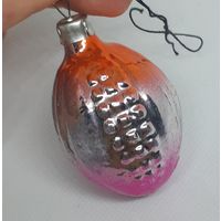 Ёлочная игрушка Бутон Оранж, стекло. СССР