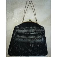 Оригинальная чёрная сумка из валяной шерсти, на подкладке, вместительная, с разной длинной ручек (можно менять длинну).