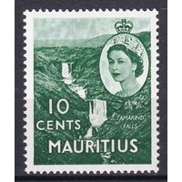 123.BrKSe. Великобритания. Колонии. Маврикий. Елизавета II. Местные мотивы. 10C. 1953 г. Mi.#247.