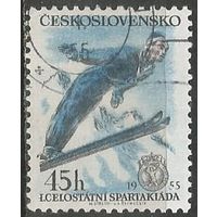Чехословакия. Национальная спартакиада. Прыжки с трамплина. 1955г. Mi#897.