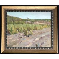 Дучиц Н.В."Весной", 1952 г. К/М. р.46х57 см.