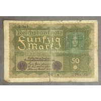 Банкнота 50 марок 1919 год. Веймарская республика.