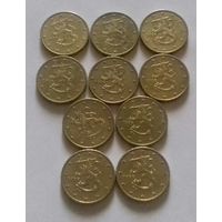 1 евро, Финляндия 1999 г. (10 монет по 10 ец.)