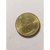 Франция 5 сантим 1978
