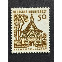 Германия 1964. Здания Германии 12 века. Ворота замка, Эльванген (Ягст)