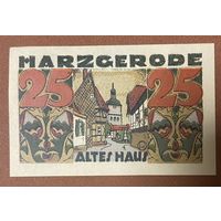 Нотгельд 25 пфеннигов 1921 год. Гарцгерод. Веймарская республика