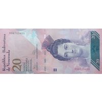 Werty71 Венесуэла 20 боливаров 2014 UNC банкнота