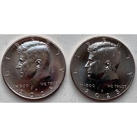 США 50 центов (1/2 доллара) 2025 г. P + D. Цена за 1 шт.