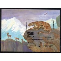 Животные "Красной Книги" СССР 1985 год (5663) 1 номерной блок