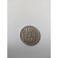 1 гульден 1956 Нидерланды, серебро