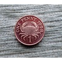 Werty71 Гернси 1 пенни 1998 Большой (сумчатый) краб Блеск