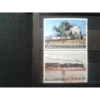 Япония, 1974. Паровозы, сцепка