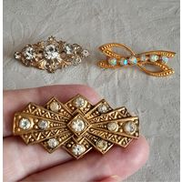 Винтажная брошь. Чехословакия.