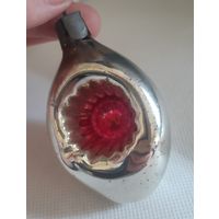 Ирушка ёлочная Светоотражатель Зорька, стекло. СССР