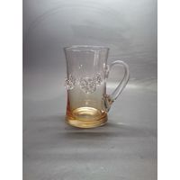 Бокал - кружка пивная цветное стекло Гутная техника СССР