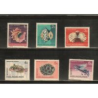 Кокосовые острова-1969 (Мих.8-13) , ** , Морская фауна, Рыбы, Раковины