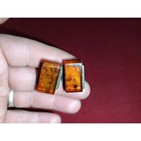 С рубля без мц. запонки крупные. 4КМ рЗвезда875пр. 2.5х1.8см.-вставка