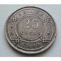Белиз 25 центов, 2000.  5-2-28